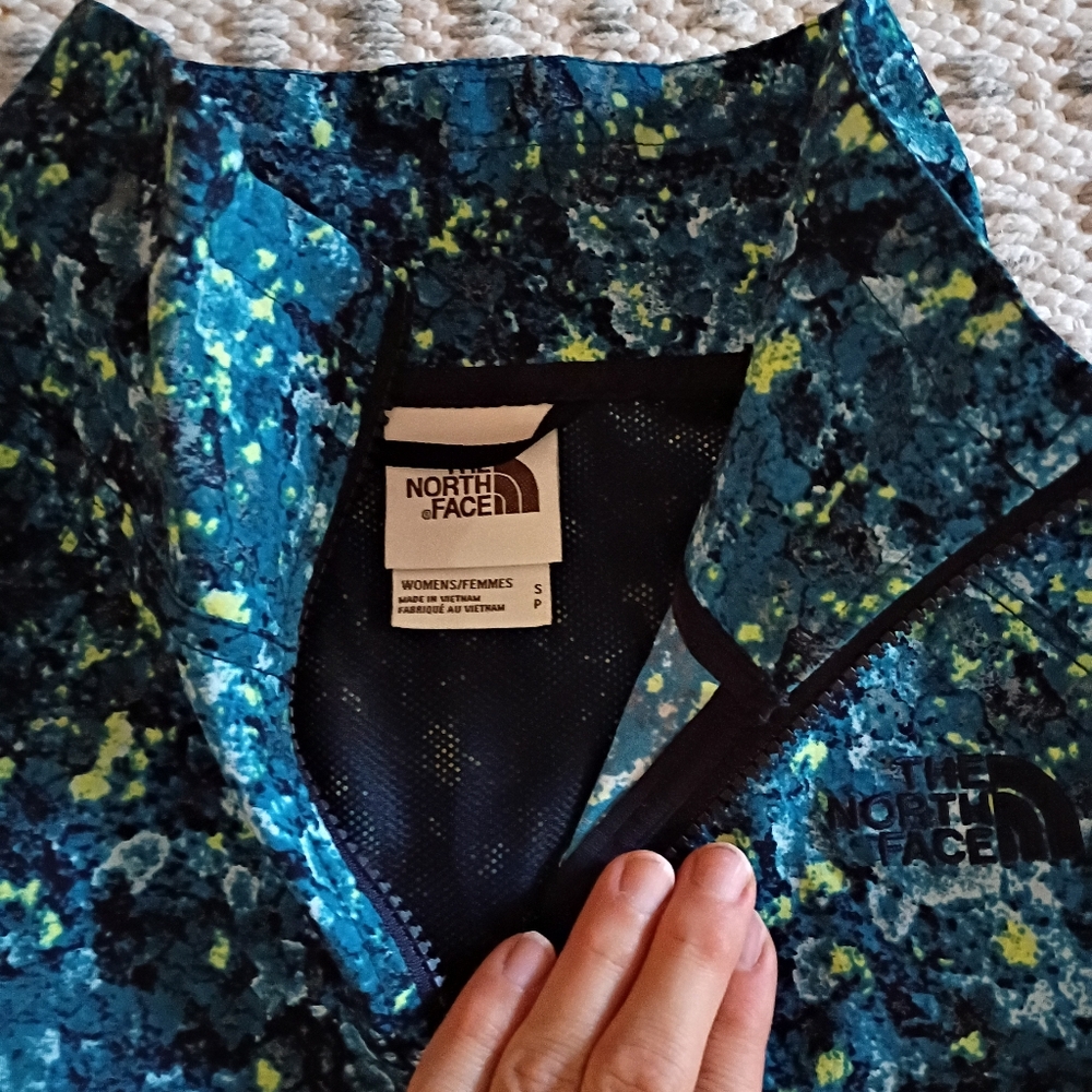 The North Face Blue and Yellow Windbreaker Jacket